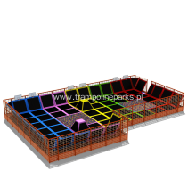 Indoor Trampoline Dodgeball Play Arena